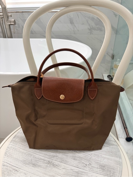 Longchamp Handbags - Longchamp Classic Brown Women's Small Tote Bag with Leather